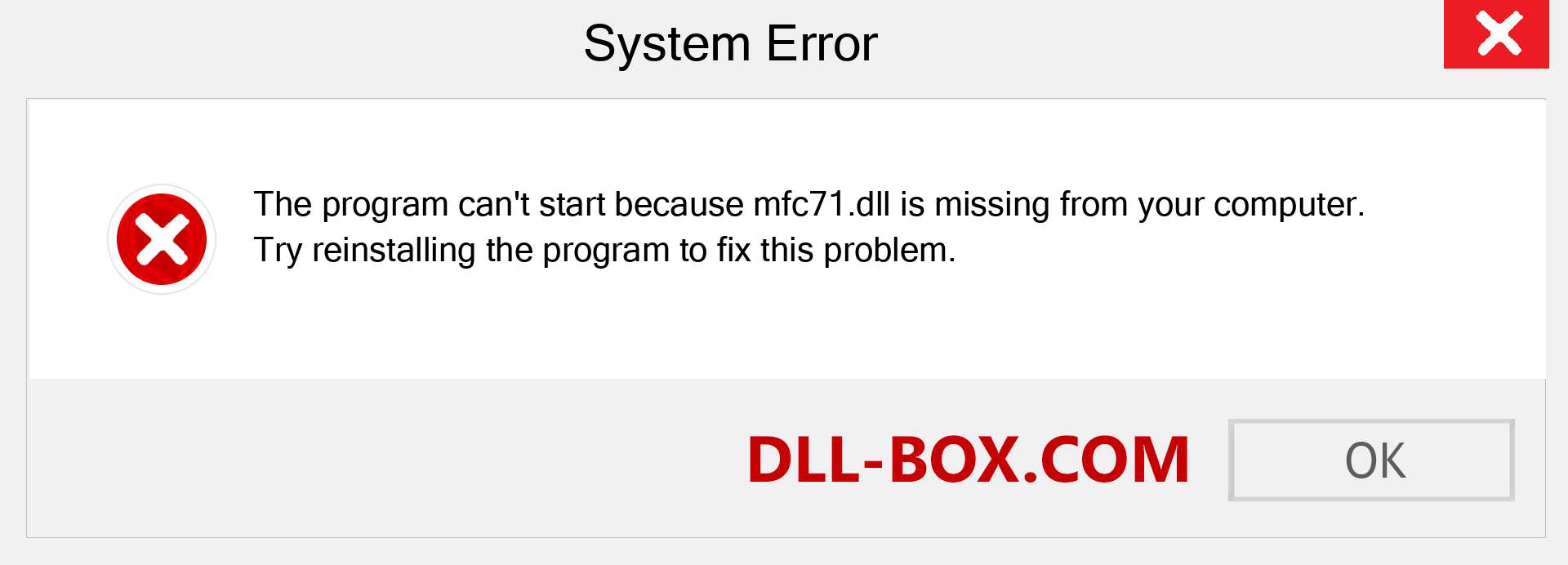  mfc71.dll file is missing?. Download for Windows 7, 8, 10 - Fix  mfc71 dll Missing Error on Windows, photos, images